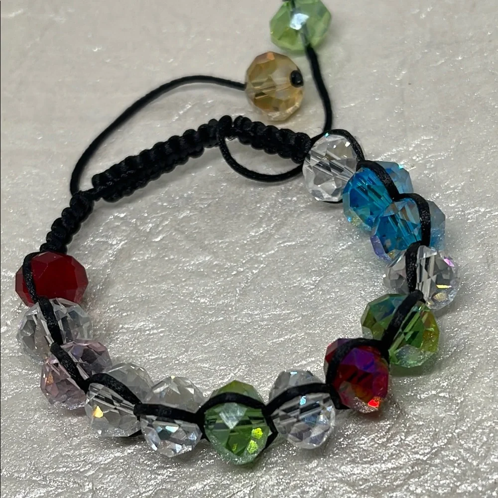Incredible adjustable Multicolor thread wrapped Beaded Bracelet